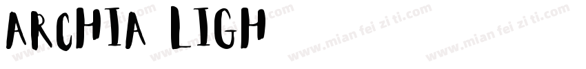 Archia Ligh字体转换